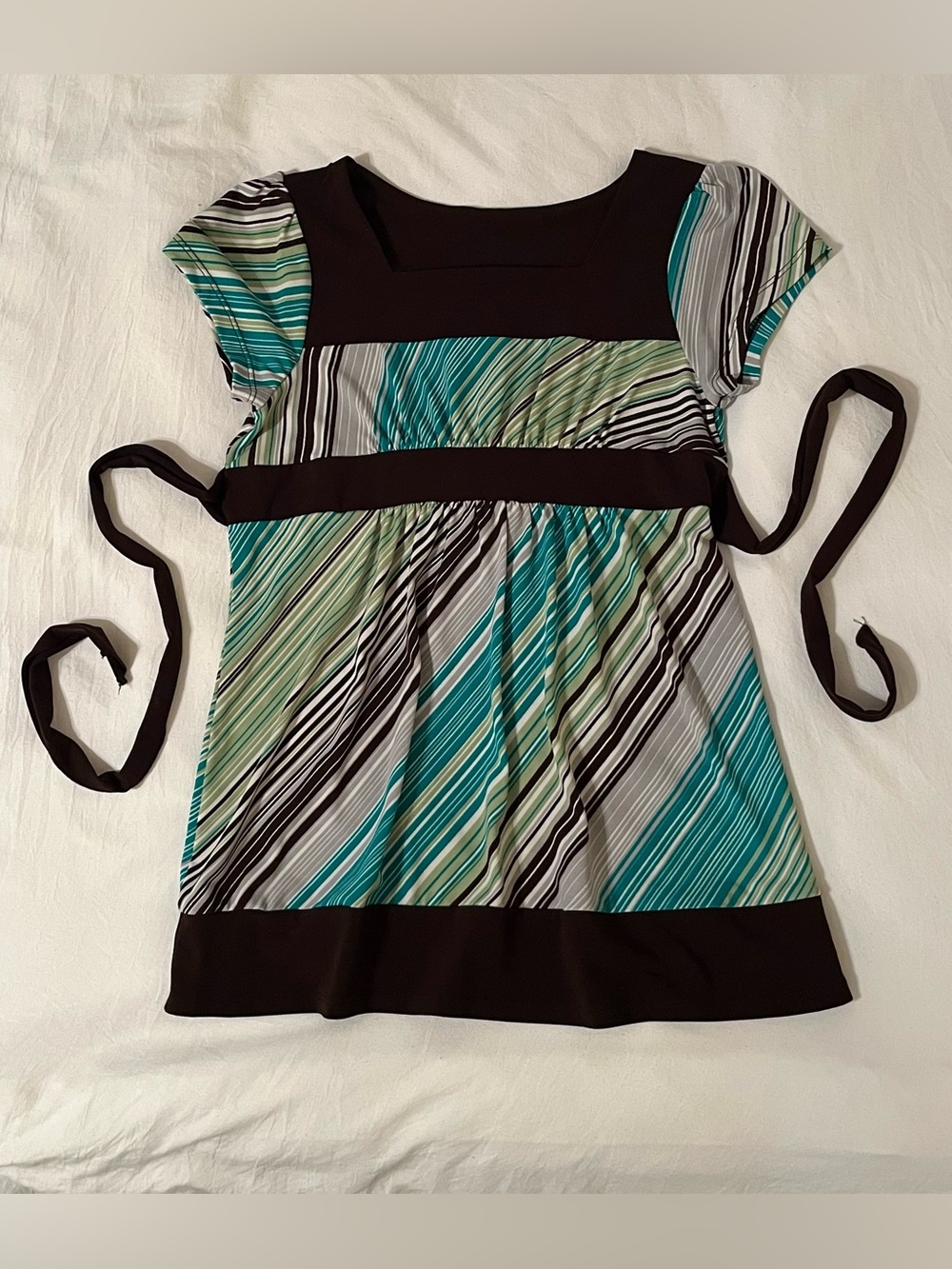 Vintage SPEECHLESS Blue and Green Shirt Size S/XS